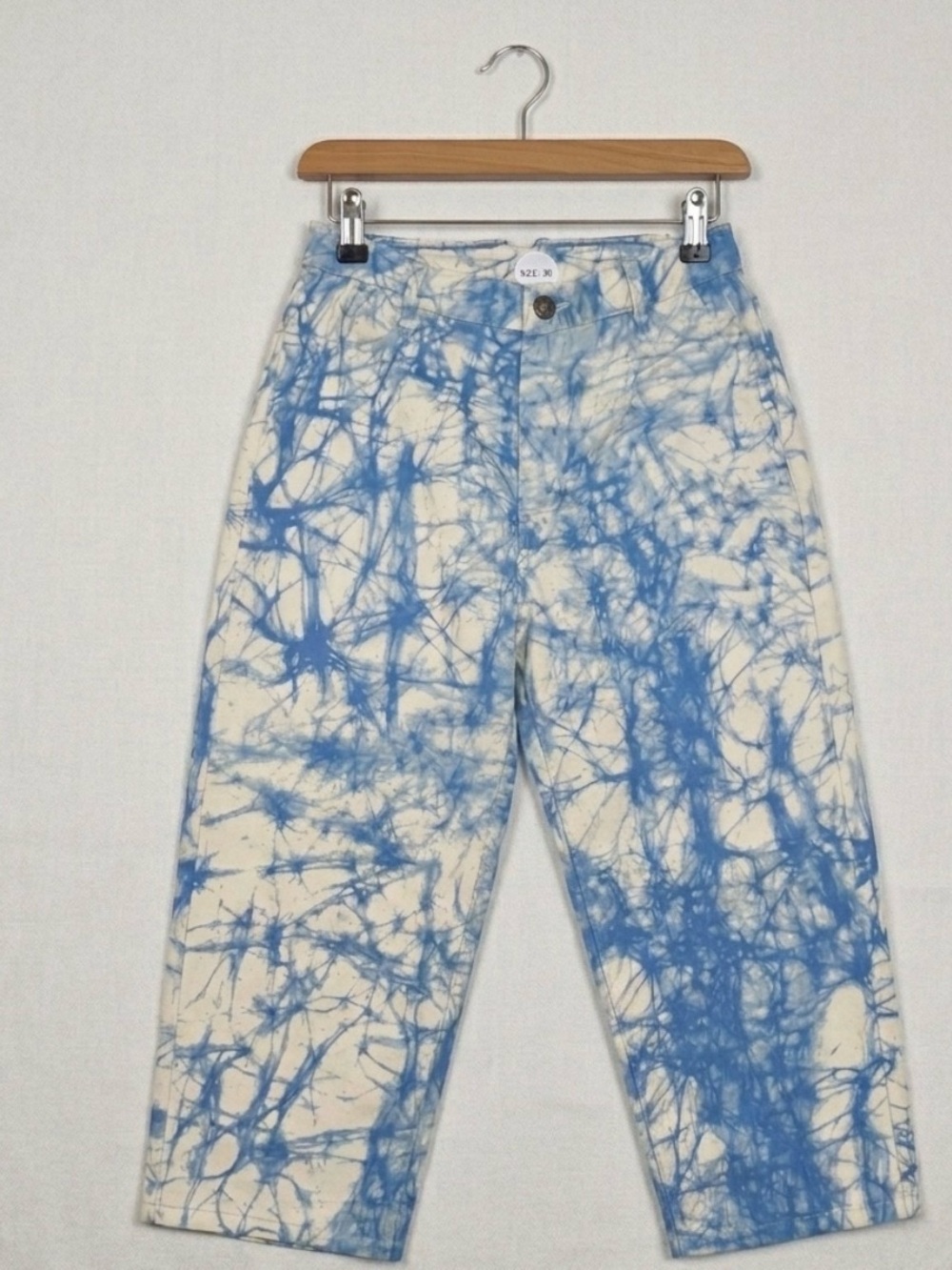 Rachel Comey x Target Jeans Blue White Marble Print High Rise Tapered nwot